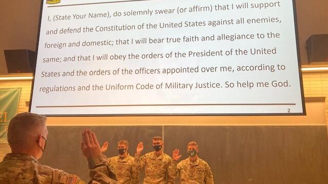 ROTC Cadets Oath of Enlistment
