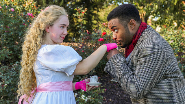 students perform in The Importance of Being Earnest