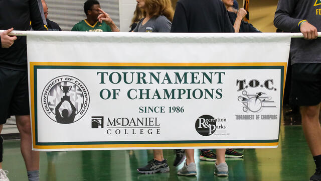 Close-up of the Tournament of Champions banner.