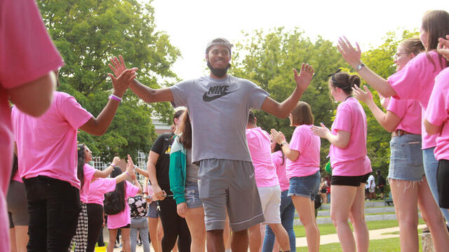 new students at orientation