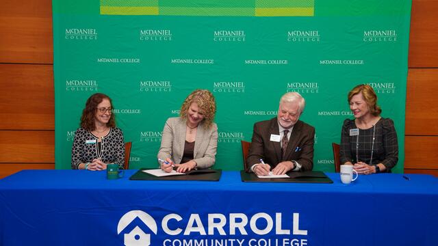 Carroll and McDaniel dual admissions agreement
