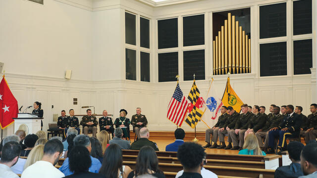 Photo of the stage at 2023 Commissioning.