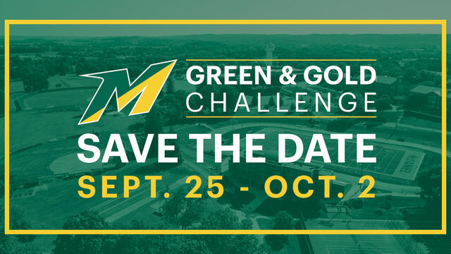 Save the date image for the Green and Gold Challenge taking place from September 25 to October 2