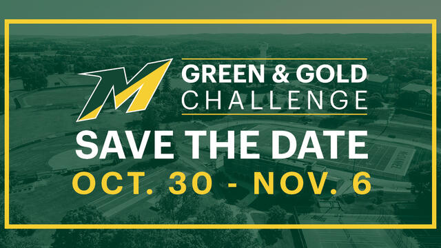 Green & Gold Challenge Savte the Date Image