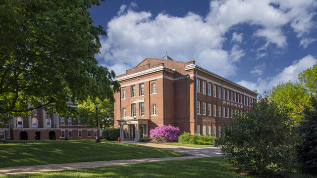 Lewis Recitation Hall in the spring