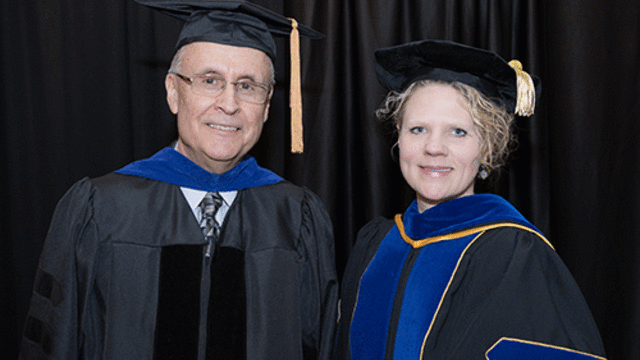 Harold Baker and Provost Julia Jasken