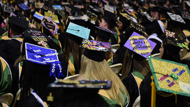 Photo of McDaniel College graduates at Commencement 2017