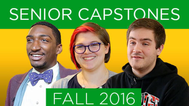 Seniors Najee Banks, Arielle Jochum and Matthew Welte talk about their senior capstones