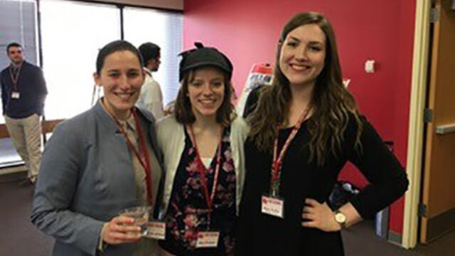 McDaniel students Christina DeJoseph, Mable Buchanan and Devyn Voorheis at the Md. Collegiate Honors Conference