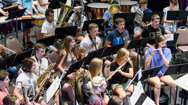 Photo of summer band camp at McDaniel