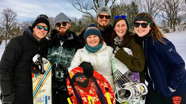 Pictured (from left): Mark David Gales, Camden Powers Ostrander, Olivia Elbers, Zachary C. Sheaffer, Christina Grace DeJoseph, and Devyn Louise Voorheis.