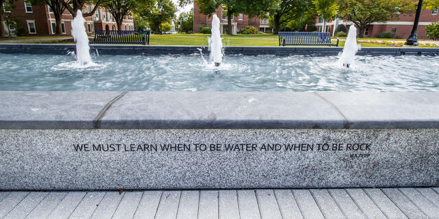 McTeer-Zepp Plaza fountain.