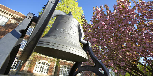 Memorial Bell in Spring.