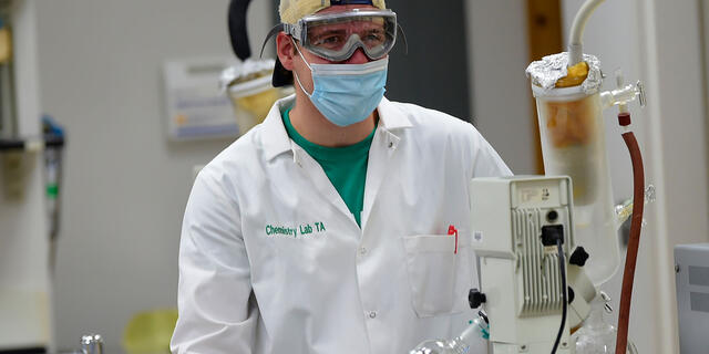 McDaniel senior Zach Kiick conducts COVID 19 drug discovery research