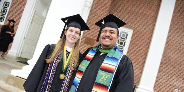 students at commencement