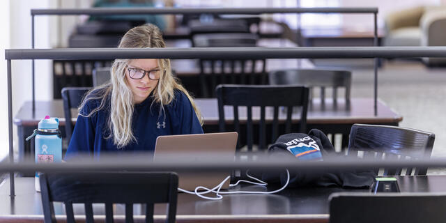 Student at laptop